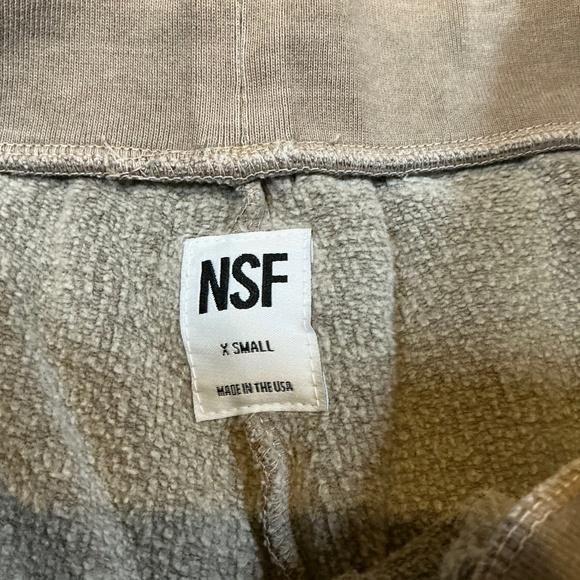 NSF Rusty Side Slit Flare Pants Pale Grey Women’s XS | Lounge Fleece Sweatpants - Picture 8 of 10